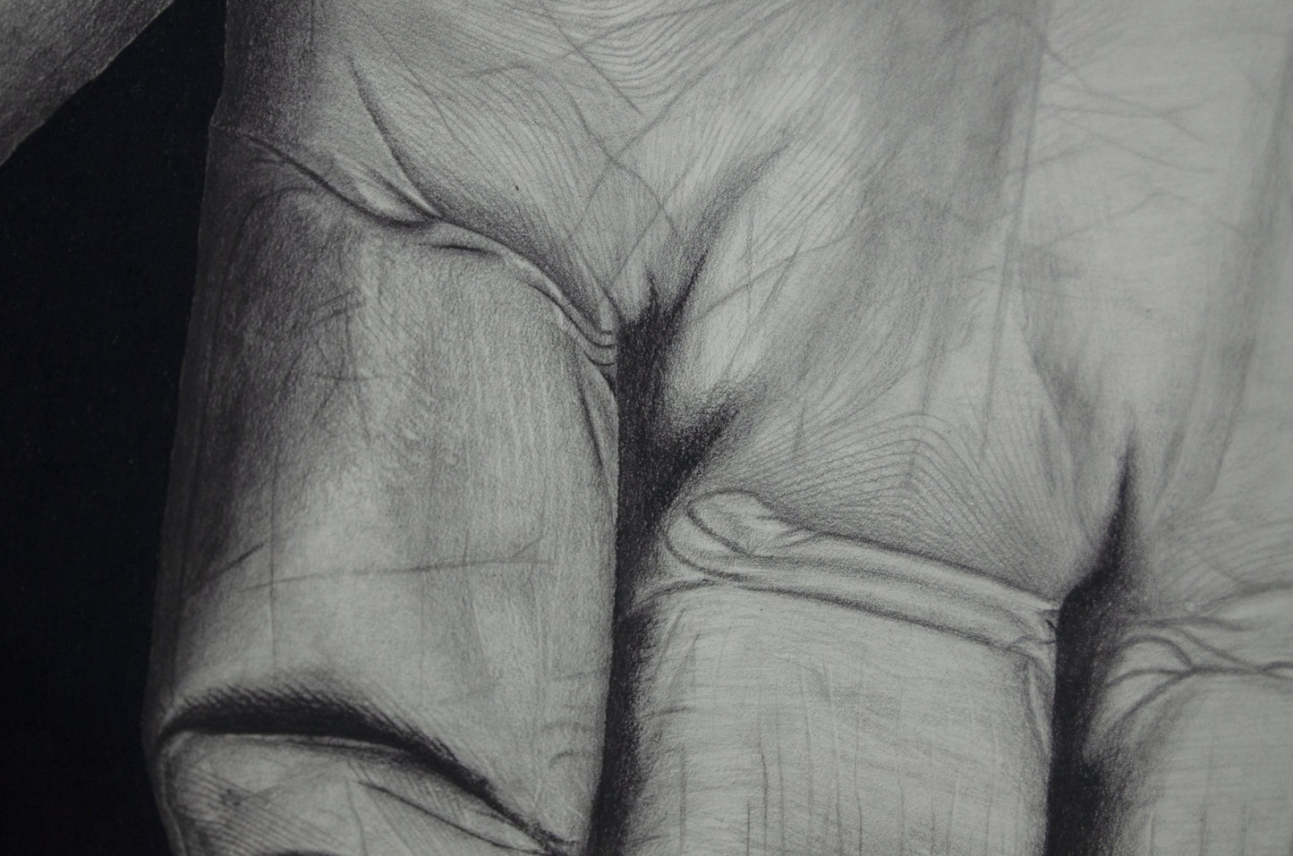 Untitled (Hand 2) 2020 graphite and charcoal on archival
