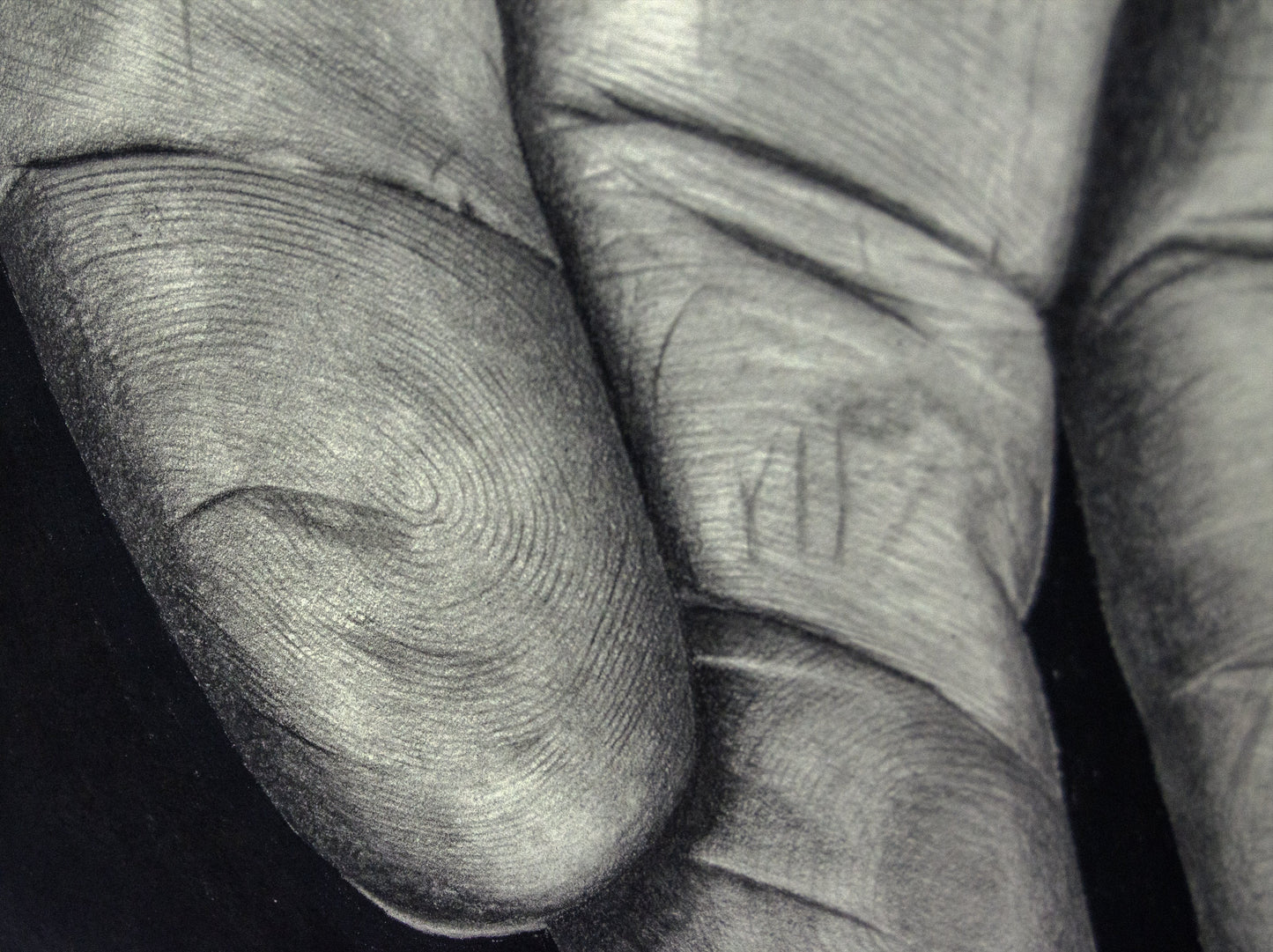 Untitled (Hand 2) 2020 graphite and charcoal on archival
